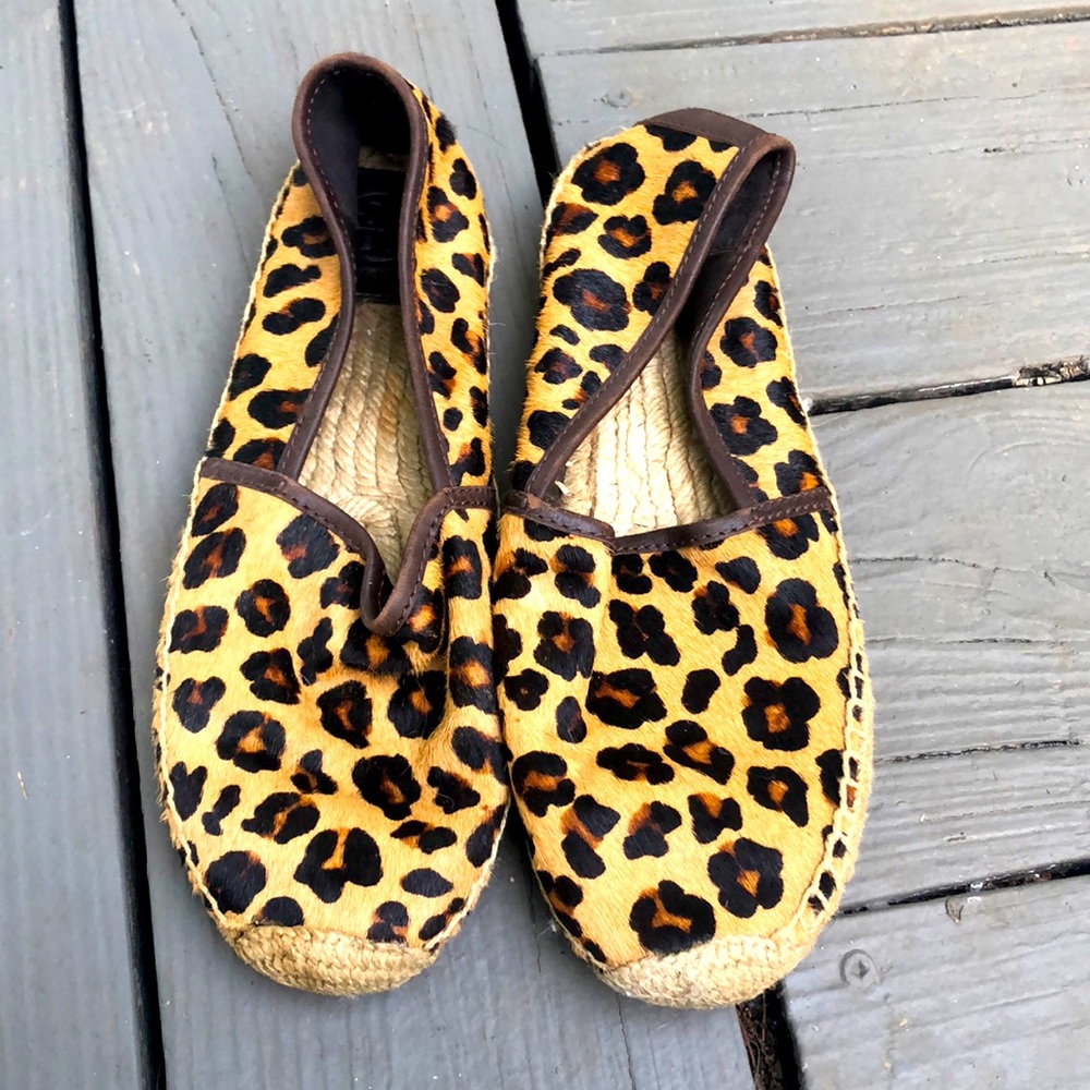 Tory Burch McKenzie calf hair espadrilles size 8